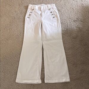 White House Black Market High Rise White Jeans